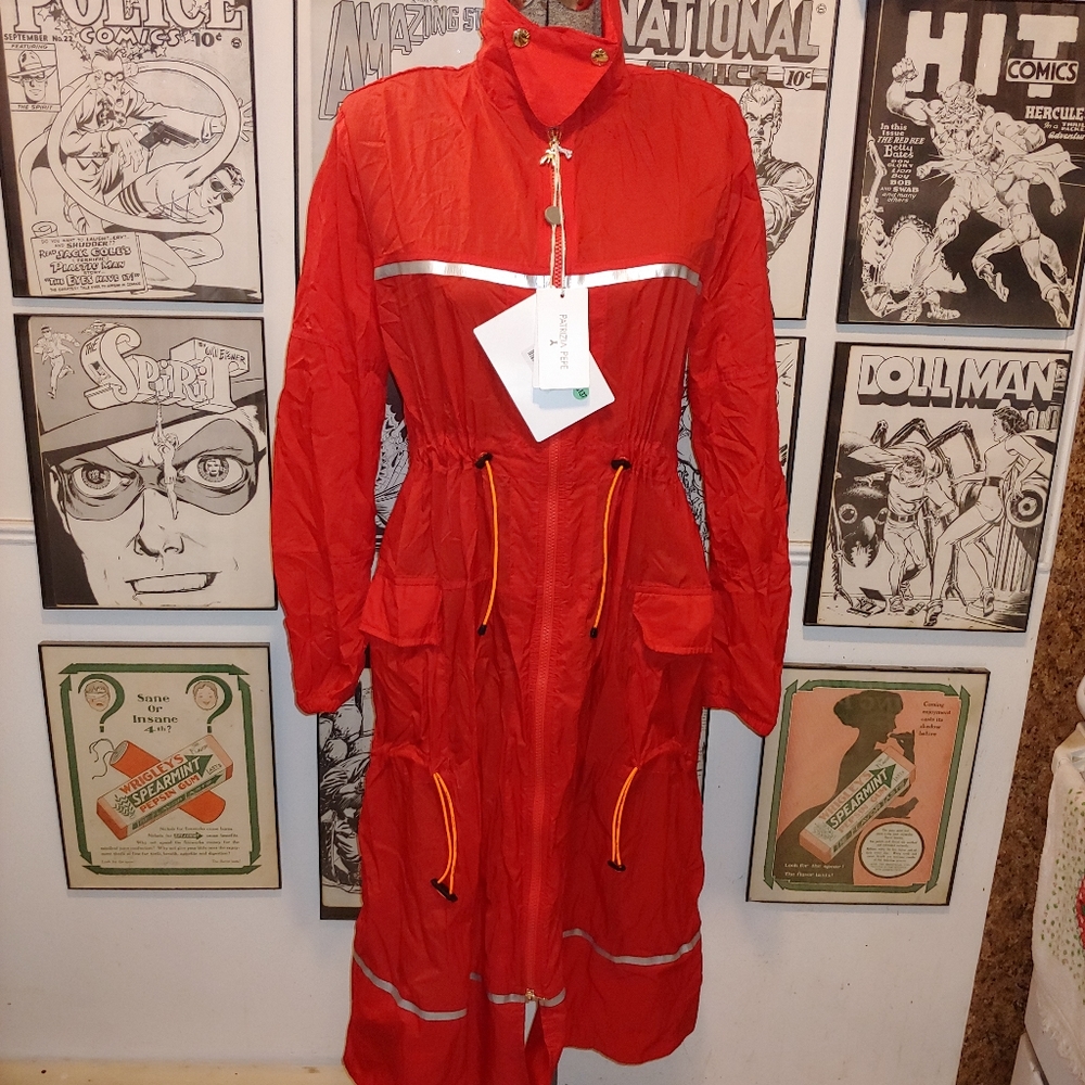 Patrizia Pepe Windbreaker Trench Reflective Jacket